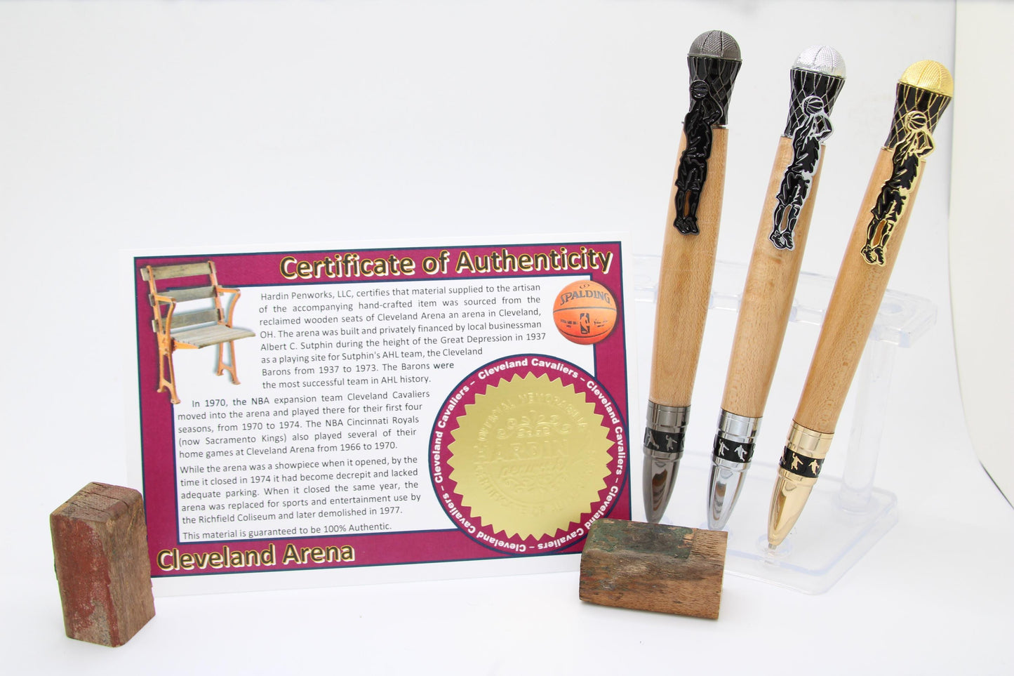 Cleveland Arena Authentic Wood Seat Basketball Pen