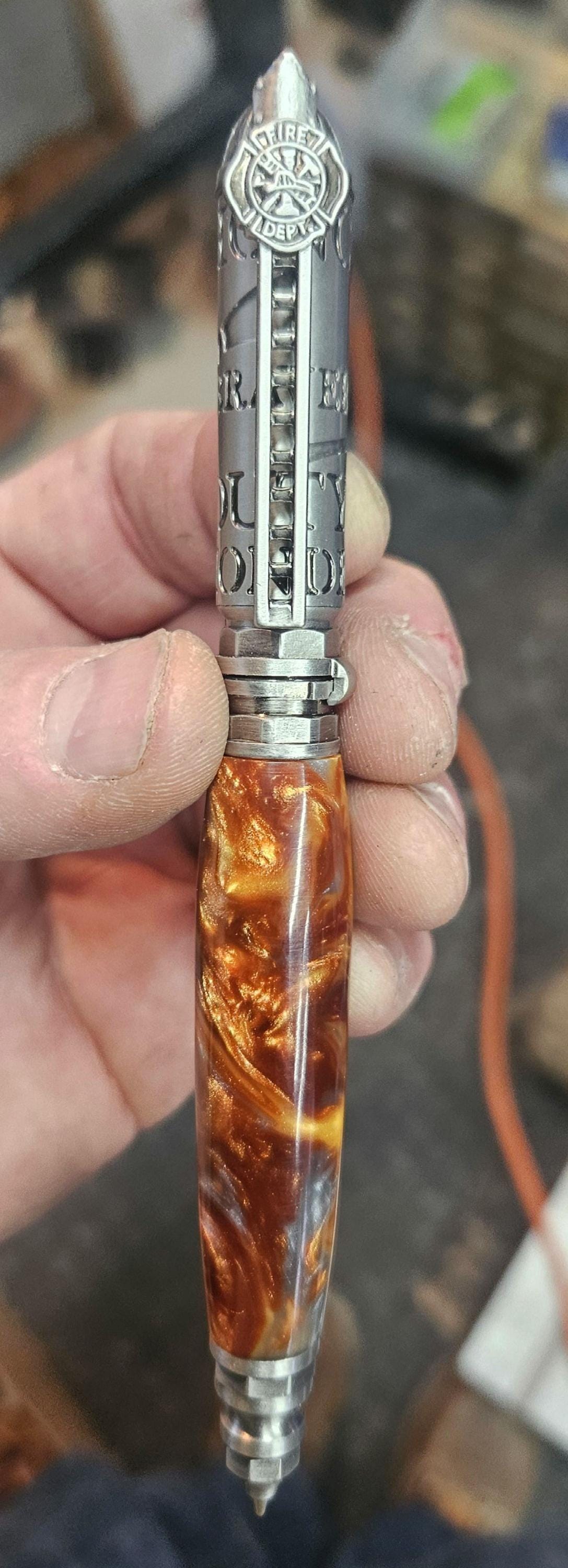 Firefighter "Push and Lock" Pen